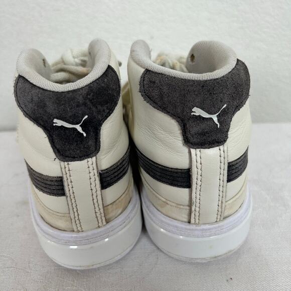 Puma Cali Star Ivory Womens 7 mid lace up leather & ripstop stacked sole sneaker - Picture 3 of 14